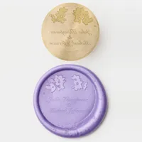 Romantic and Poetic Pastel Lilac Watercolor Wax Seal Stamp