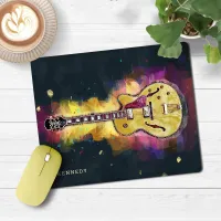 Cool Rock and Roll Band Guitar Art Mouse Pad