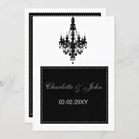 Chandelier wedding invitation