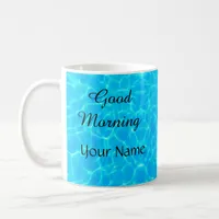 Aqua Water Pattern With Reflection Waves Coffee Mug