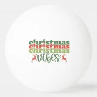 Christmas Vibes Retro Groovy Christmas Holidays Ping Pong Ball