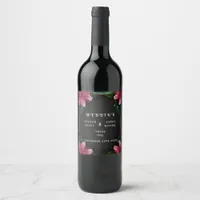 Blossoming Romance: A Full Floral Wedding Theme Wine Label