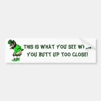 Mooning Leprechaun Bumper Sticker