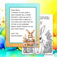 Personalized Happy Easter Bunny Letter  