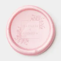 Elegant Delicate Wildflower Wreath Wedding Wax Seal Sticker