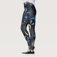 Aztec art,  vibrant, reflecting the culture leggings