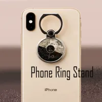 Black Beige  Monogram  Phone Ring Stand