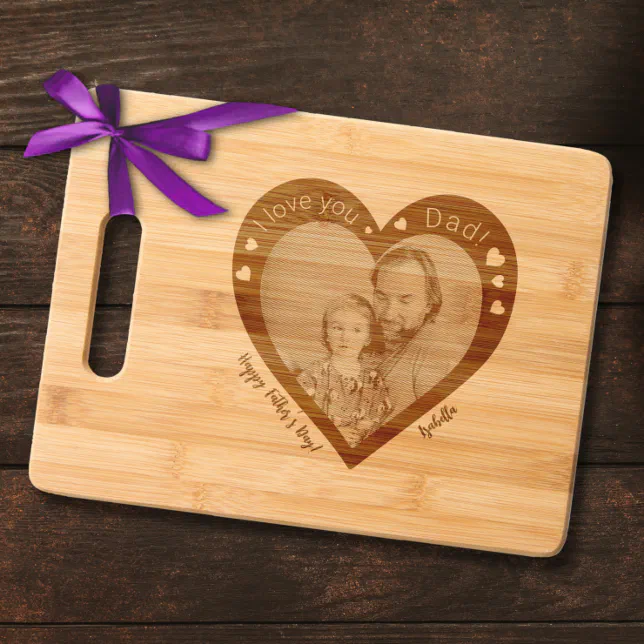 Love Dad - Customizable photo cutting board