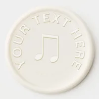 Simple Modern Music Themed Musical Notes Your Text Wax Seal Sticker