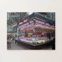 Spanish Deli Counter Indoor Market, Valencia Jigsaw Puzzle