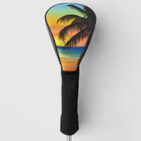 Tropical Palm Trees and Sunsets  Golf Head Cover