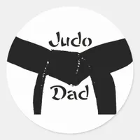 Martial Arts Black Belt Judo Dad Sticker