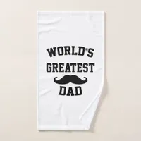 Worlds greatest dad hand towel 