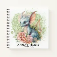 *~* AP85 Law Attraction Dragon Floral Photo Notebook