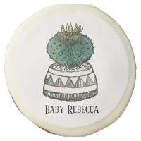 Potted Succulent Cactus Houseplant Custom Sugar Cookie