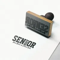 Modern Senior Block Letter Class of 2019 Rubber Stamp