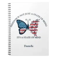 Personalized 4th of July Butterfly Notebook