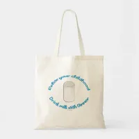 Childhood With Milk Nostalgia Fun Motto Tote Bag