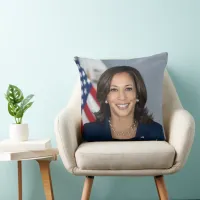 Vice President Kamala Harris Official Photo Throw Pillow