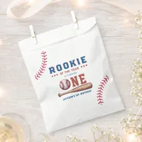 Rookie of the Year 1st Birthday Baseball Favor Bag