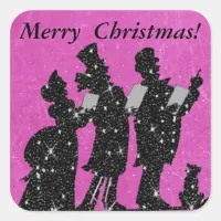 Gorgeous Christmas Carolers Sticker