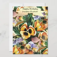 Graceful Stylish Gorgeous  Pansies Personalize