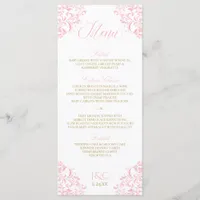 Elegant Wedding Menus | Nadine (Pink & Gold)