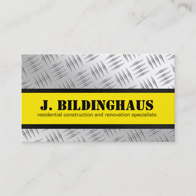 Industrial Diamond Plating and Steel Business Card