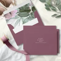 Calligraphy Floral Mauve ID771 Envelope