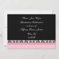 pink chic Graduation party Invitation