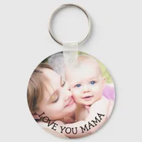 Love you Mama, Personalized Photo Key Chain