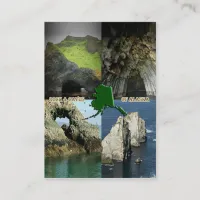 Rock Formations and Caves in Alaska Collage Business Card