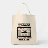 Fake News and Alternative Facts Grocery Tote Bag