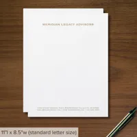 Simple White and Gold Business Letterhead