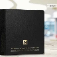 Financial Planner Portfolio Black and Gold 3 Ring Binder