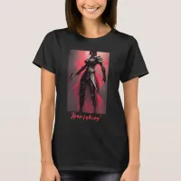 Black and Red Warrior Woman Keep Fighting! T-Shirt