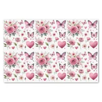 Elegant Pink Floral tissue paper