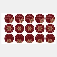 Holly Star Red Address Labels