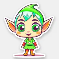 Cute Christmas Elf  Sticker