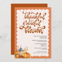 Elegant Fall Autumn Friendsgiving Housewarming Invitation