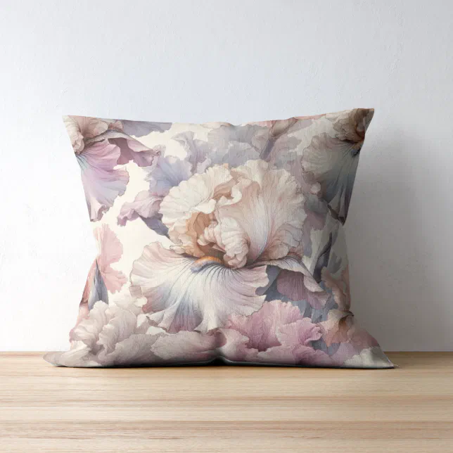 Elegant Blush Pink Floral Unique Pastel Soft  Throw Pillow