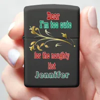 Playful holiday note for Him Zippo Lighter