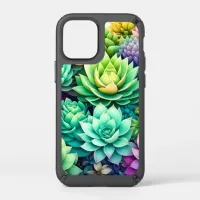 Colorful Succulents Collage Speck iPhone 12 Mini Case