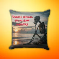 Kindness spreads, but so does NEGATIVITY | Throw Pillow