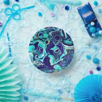  Blue Teal Ocean Swirls Fluid Art  Paper Bowls