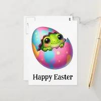 Adorable Funny Cute Easter Baby Frog Postcard