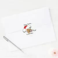 Dear Santa Mouse Classic Round Sticker