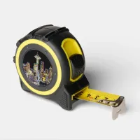 Dark be the Night - Luminous Seattle Skyline Tape Measure