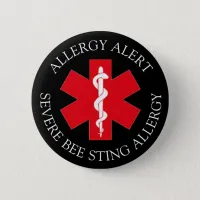 Severe BEE STING Allergy Alert Button