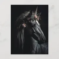 Black Unicorn Postcard